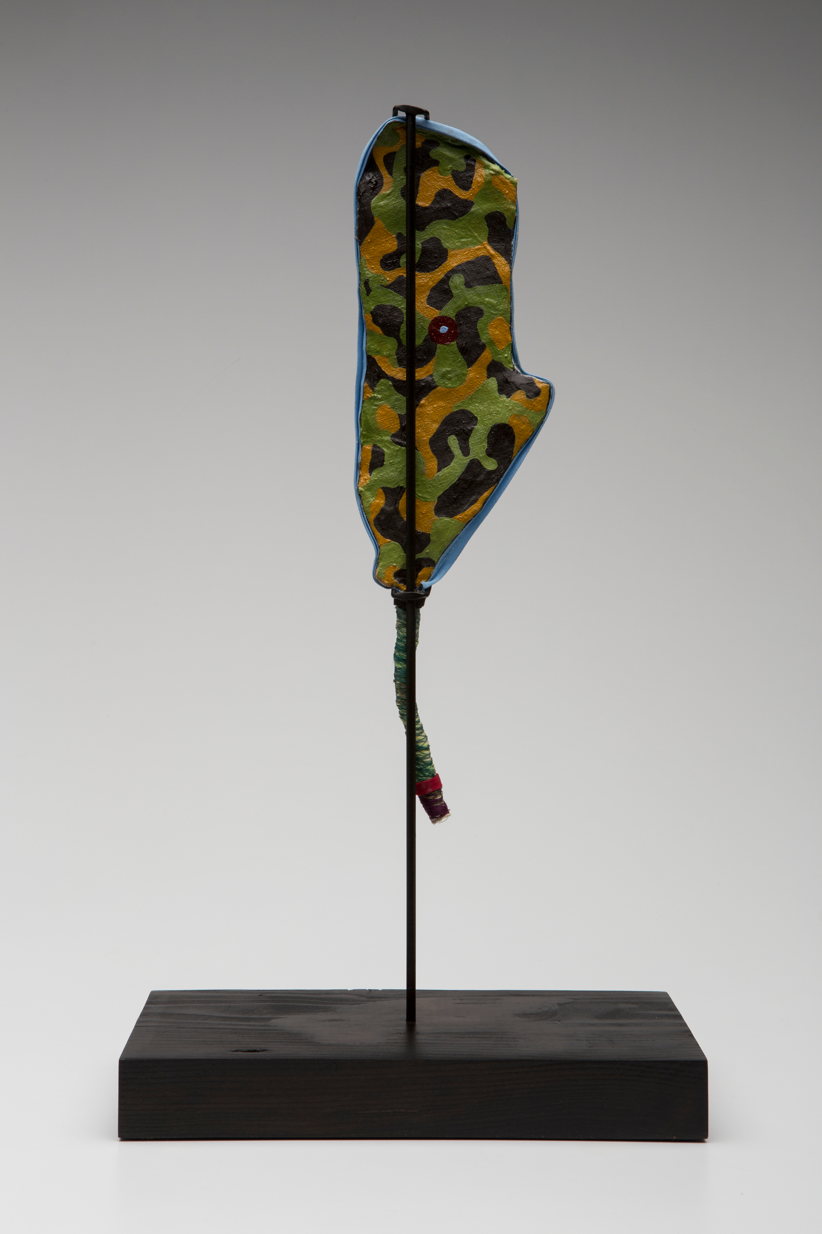   Prayer Paddle: Love Not Fear (back view) , mixed media, 15 by 13 ½ inches, 2007-2014. 
