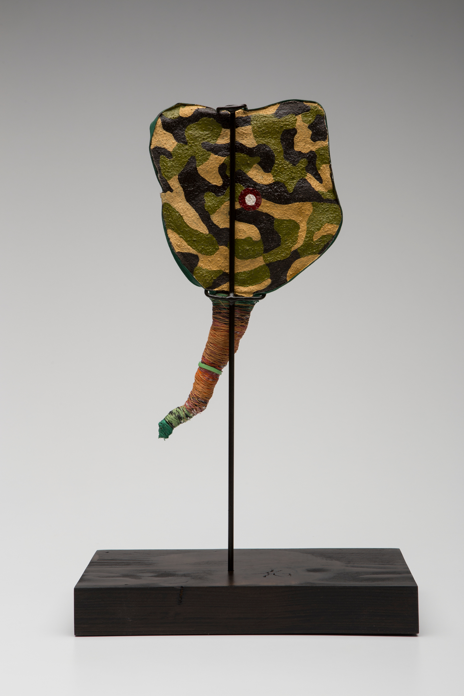   Prayer Paddle: Eros (back view) , mixed media, 10 by 7 inches, 2007-2014. 