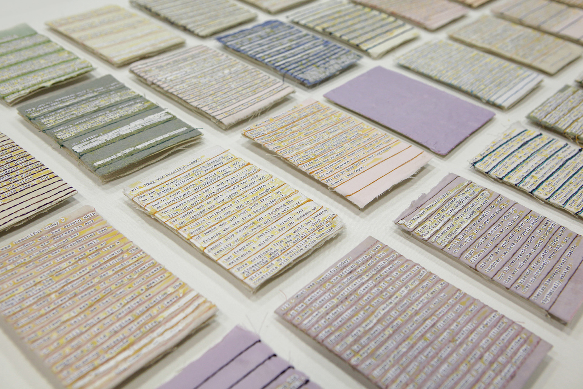 What Was Beautiful, (detail), mixed media, 8 framed works, 24 inches by 48 inches each, 2007-2014.