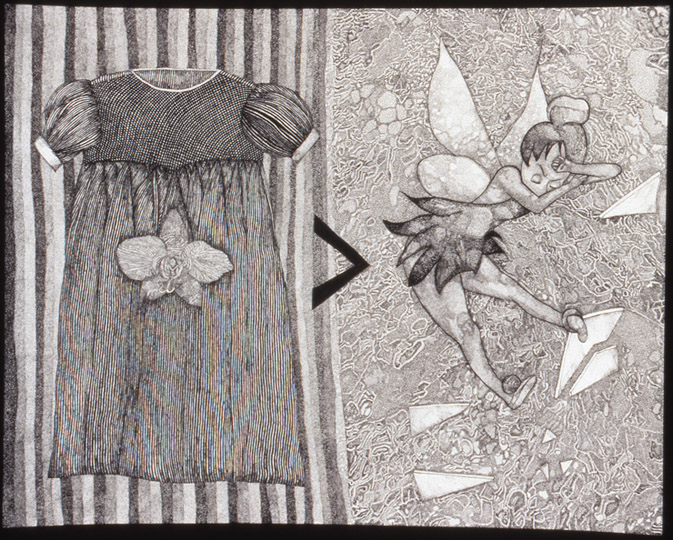 Greater Than/Less Than , ink on paper, 18 in x 24 in, 1998.