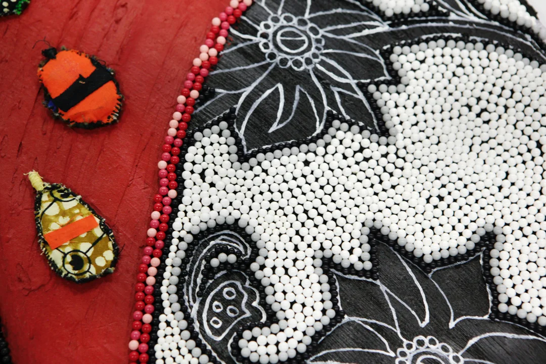 Secrets and Outtakes (detail), mixed media, 2013.