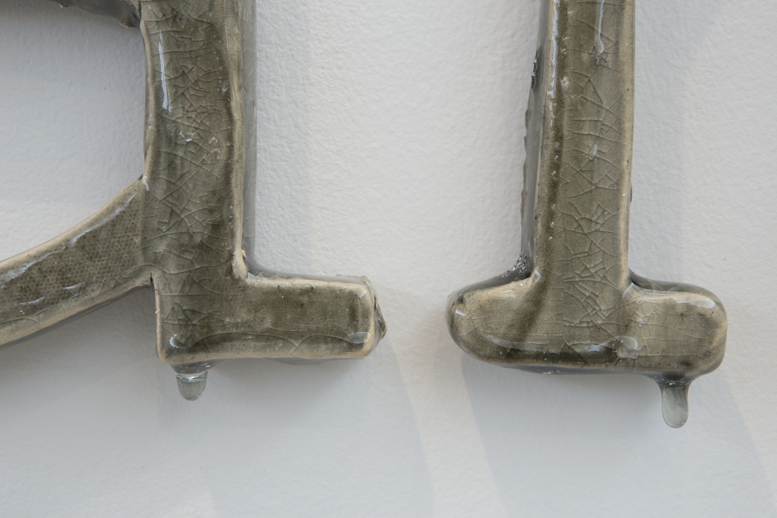   Alphabets and Earth: The Clay Letters , glazed earthenware, dimensions variable, 2015. 