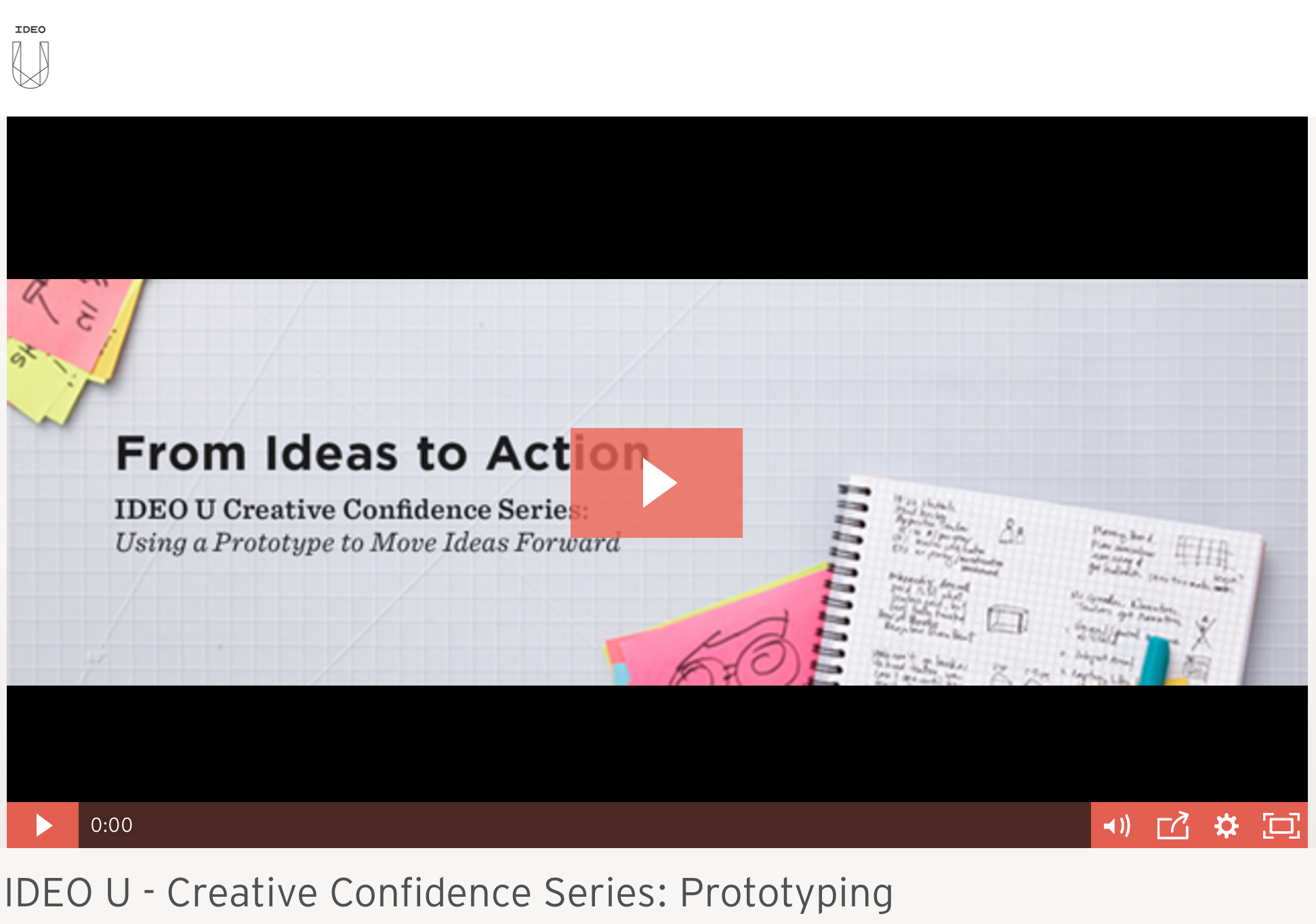 IDEO U Webinar: From Ideas to Action