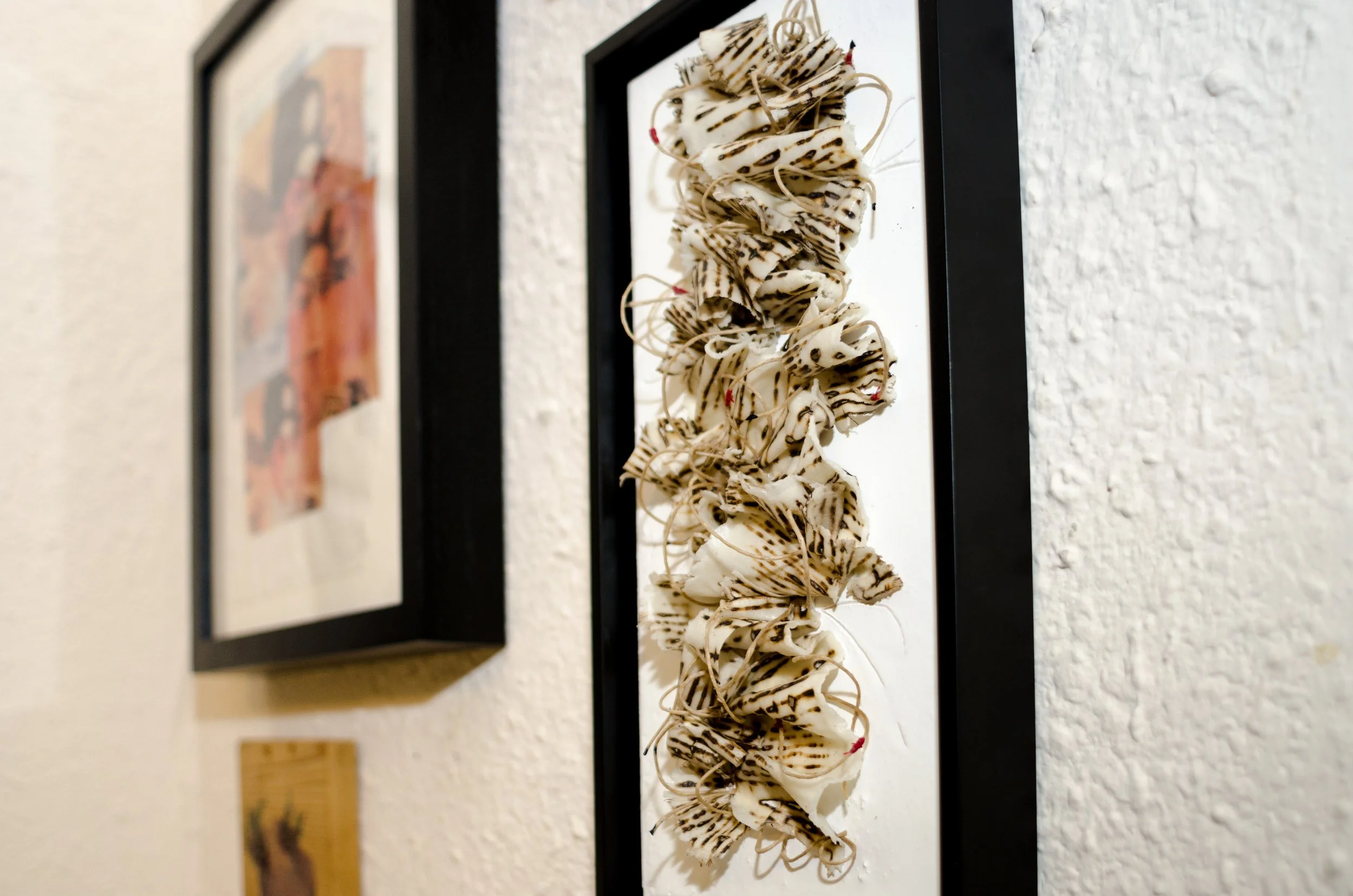 CLAUDIA SCHLOSSER, PROWLER #2 MUSLIN, TWINE AND WAX ON PANEL