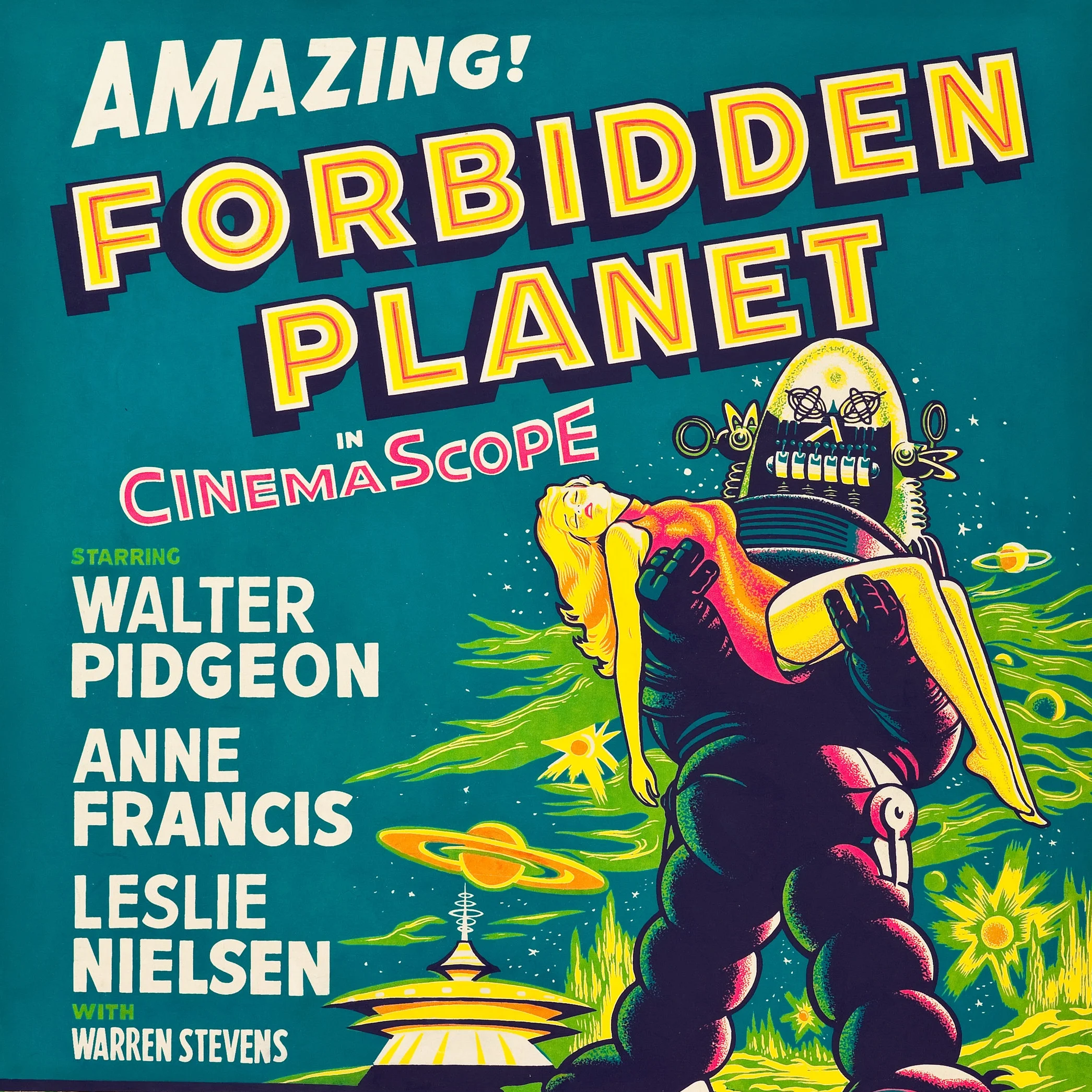 FORBIDDEN PLANET 30X40 ON LINEN