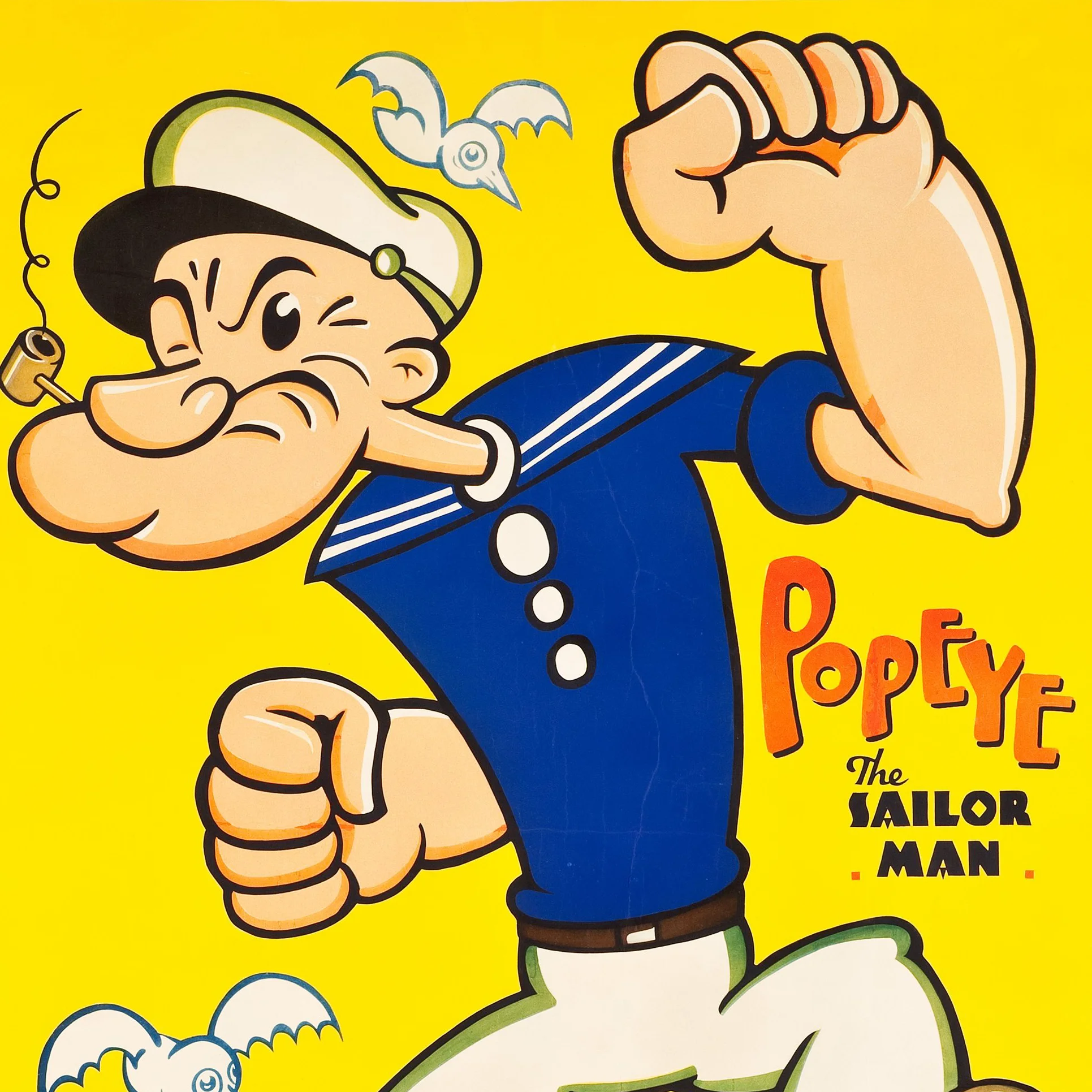 POPEYE THE SAILOR MAN 42X62 ON HEAVY STOCK PAPER