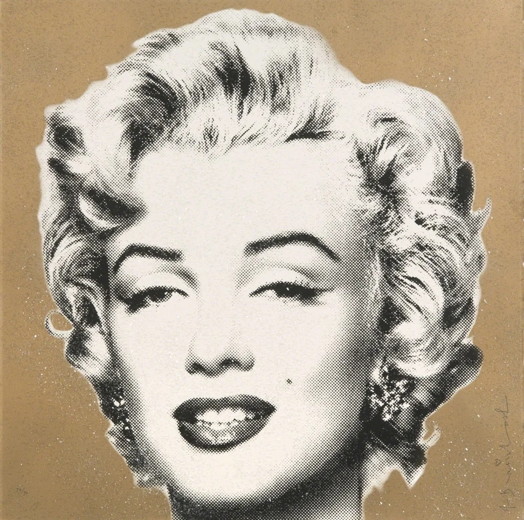 MARILYN MONROE GOLD WITH DIAMOND DUST BY MR. BRAINWASH.
