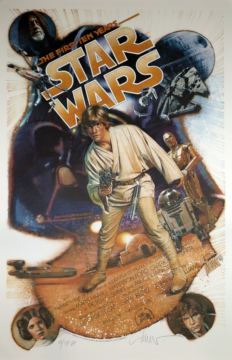 Star Wars The First 10 Years Lithograph Artist Proof — GALACTIC