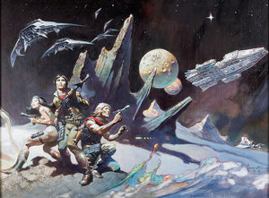 Frank Frazetta | Battlestar Galactica Attack | Galactic Gallery