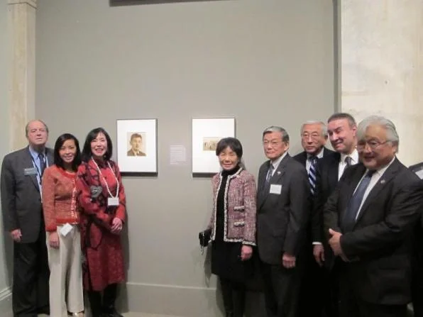 From left to right: National Portrait Gallery director Martin Sullivan, Korematsu Institute director Ling Woo Liu, Korematsu Institute co-founder Karen Korematsu, Congresswoman Doris Matsui, former US Secretary of Transportation Norman Mineta, JACL National executive director Floyd Mori, GPhA CEO and former Leadership Conference on Civil Rights executive director Ralph Neas, Congressman Mike Honda. Photo courtesy of JACL.