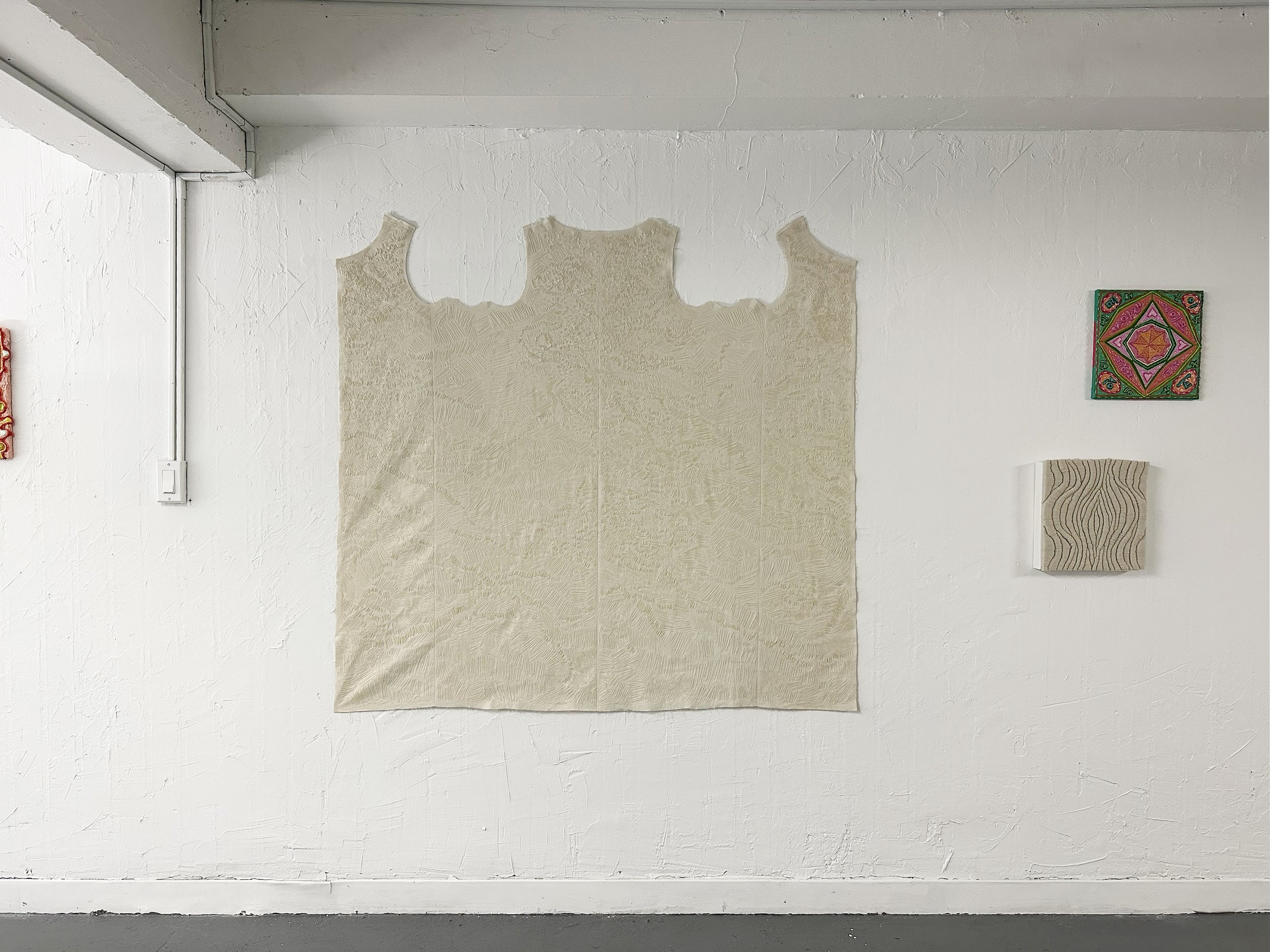  Untitled, 2019.  Fabric and embroidery thread. 60 x 77 in 