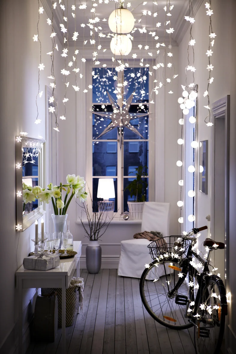 Simple but effective fairy lights can add to the Christmas charm. Image source