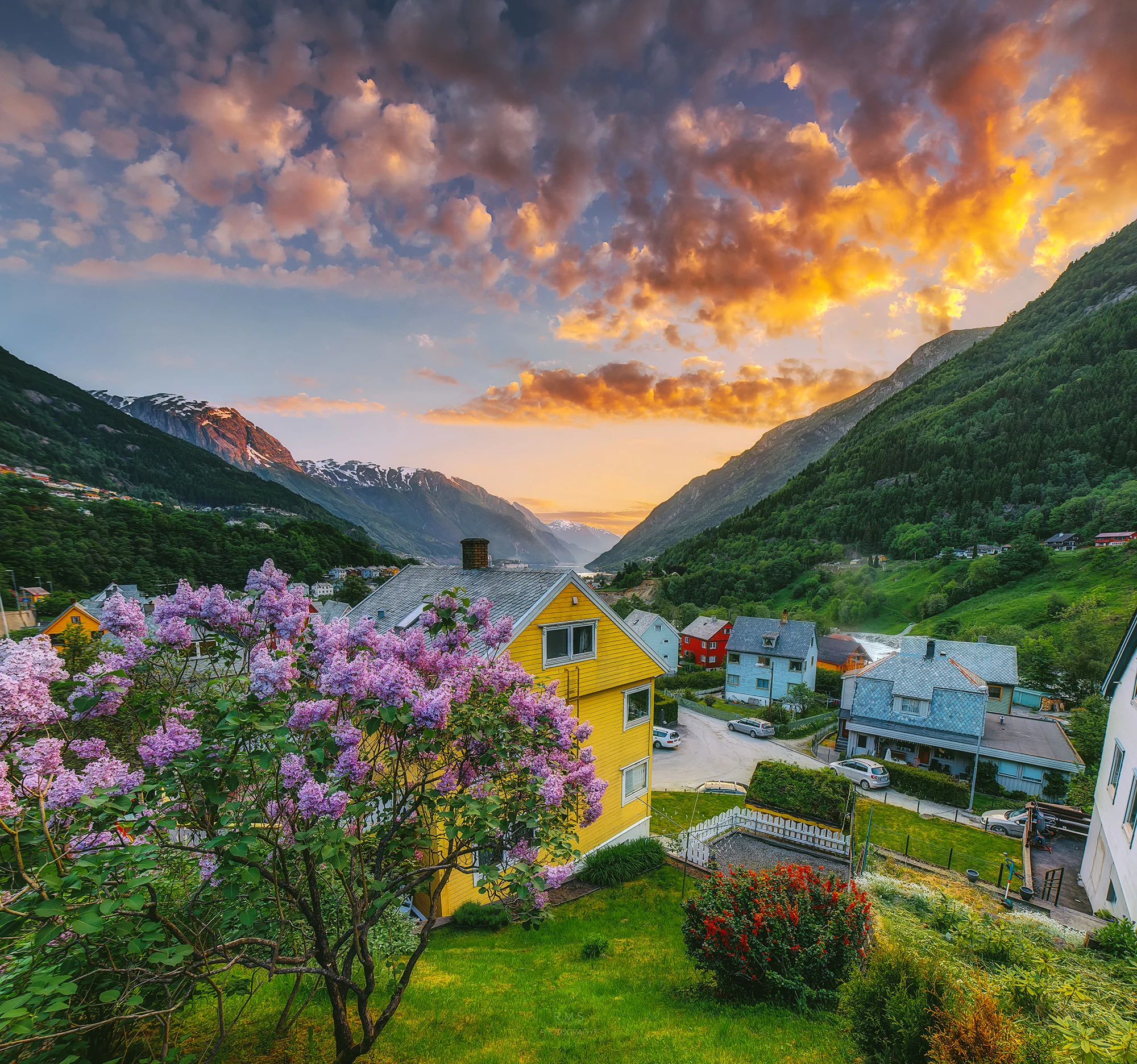 Before going back home from Odda, I woke up at 4 o'clock in the morning just to enjoy this beautiful scenery, June 2016.