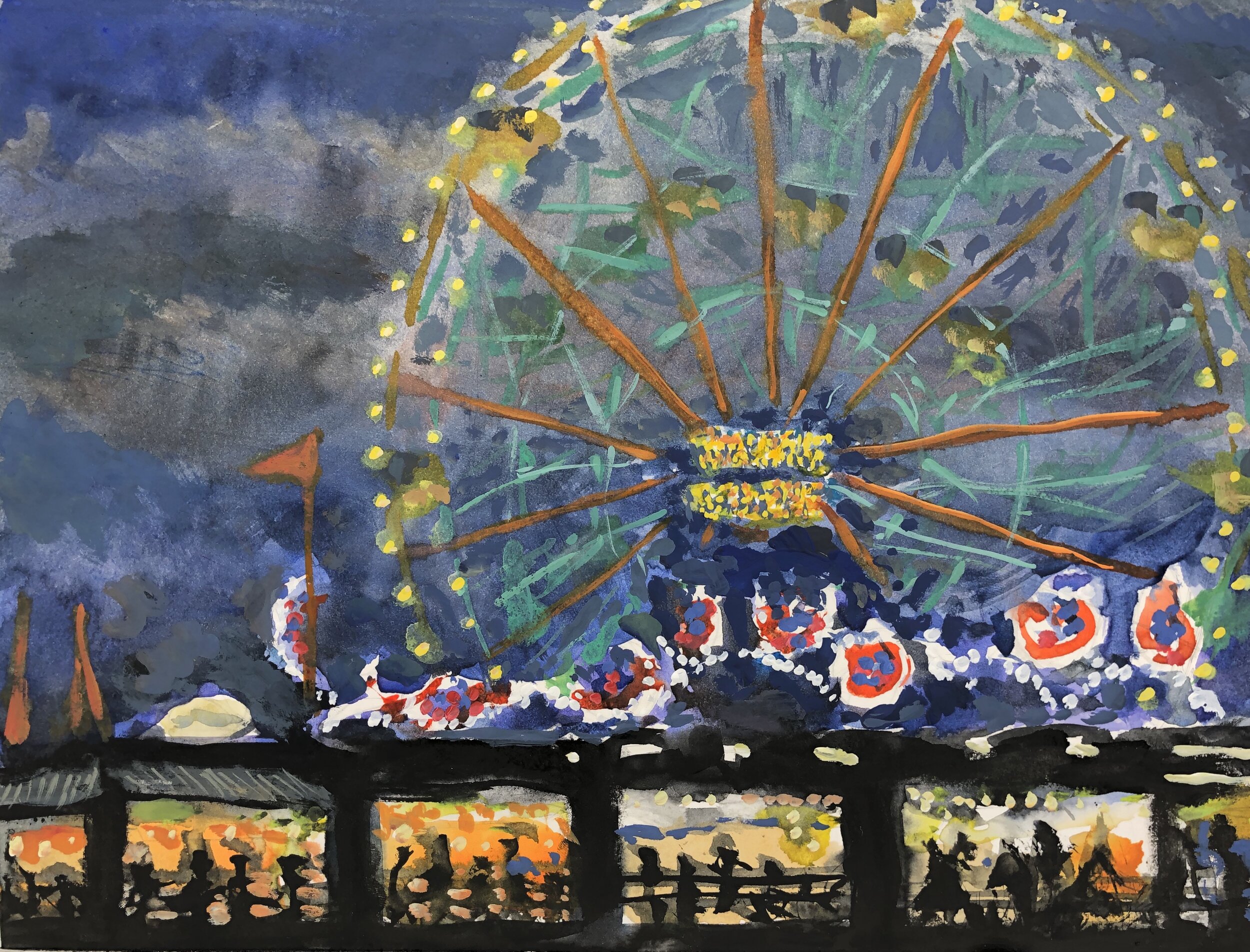 Coney Island: Wonder Wheel at Night