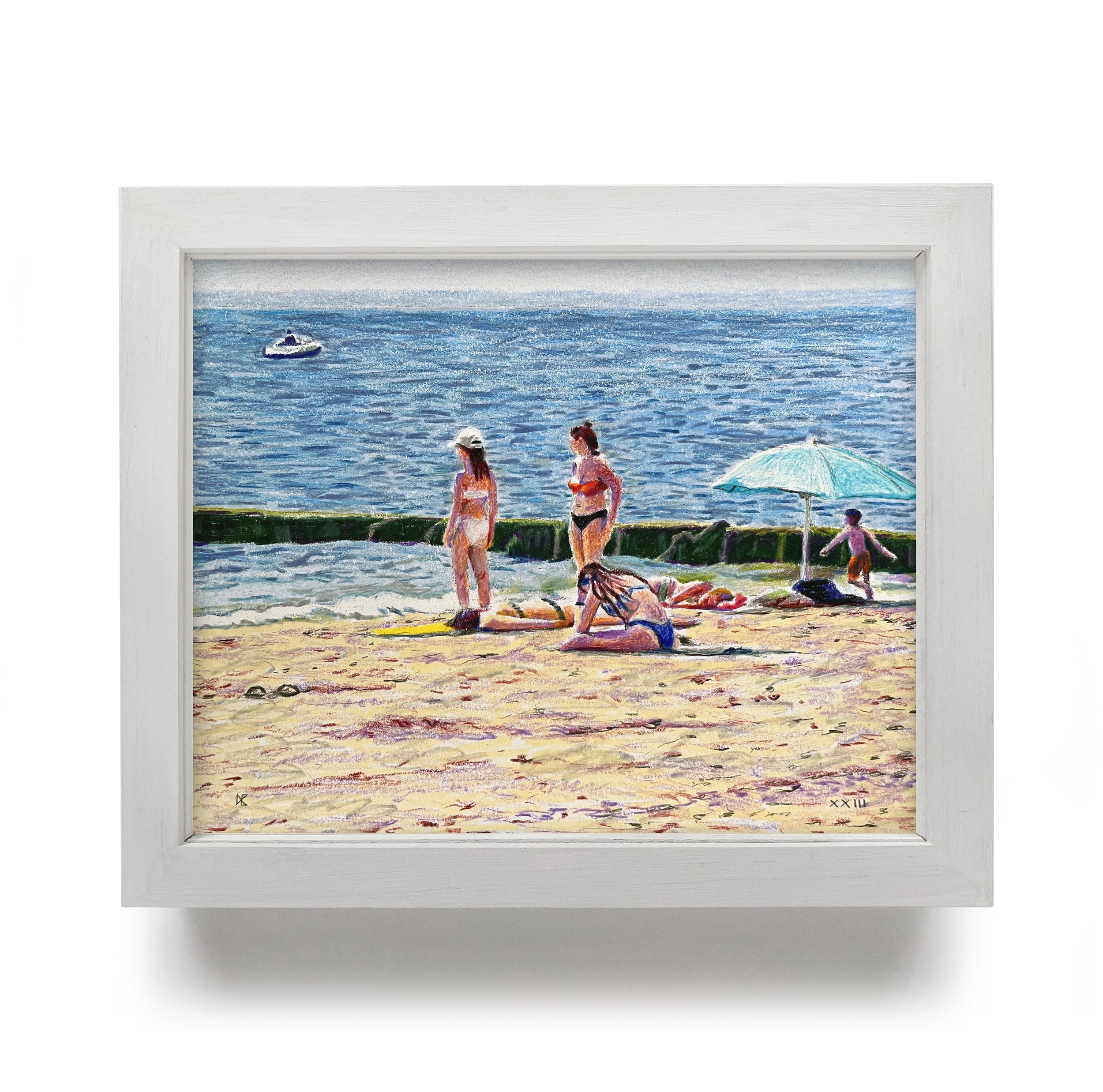 Coney Island Beach: Women Sunbathing a Boy Dancing