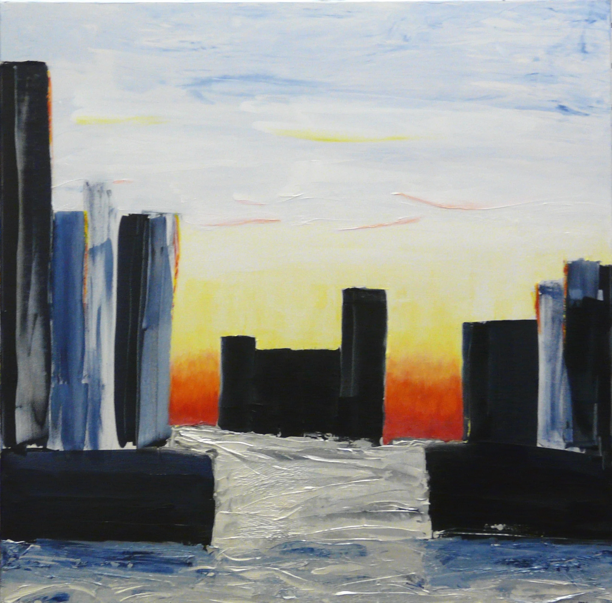 City, Foggy Sunrise