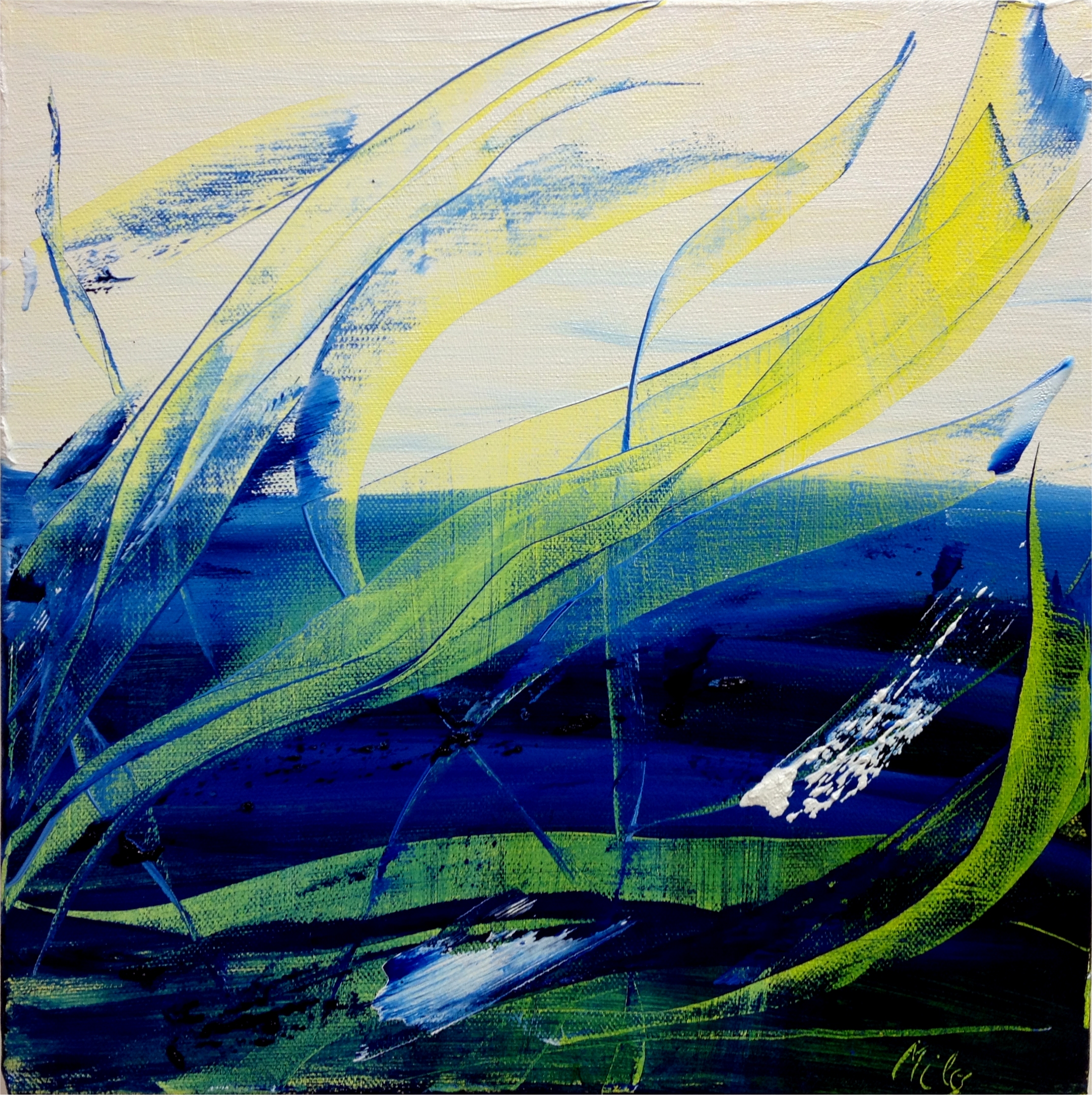 Blue and Yellow No 18