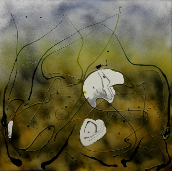 The Eternal Battle, acrylic mixed media, 36x36, SOLD