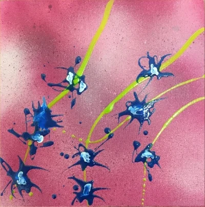 Blue Blossoms, 10x10, $200