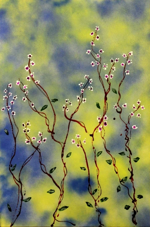 Sing the Song of Spring, 18x24, $420 Definitely something in the cherry family!