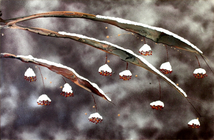 Snow Caps, 36x24, SOLD Oops, back to early winter!