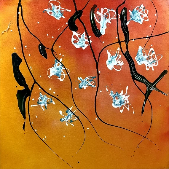 Garden Sunset, 30x30, $600