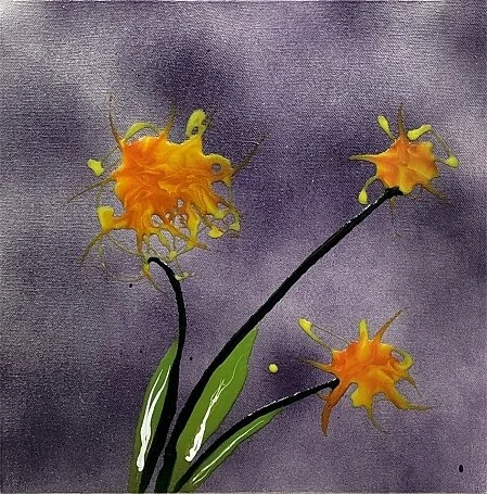 Orange Trio, 10x10, $200