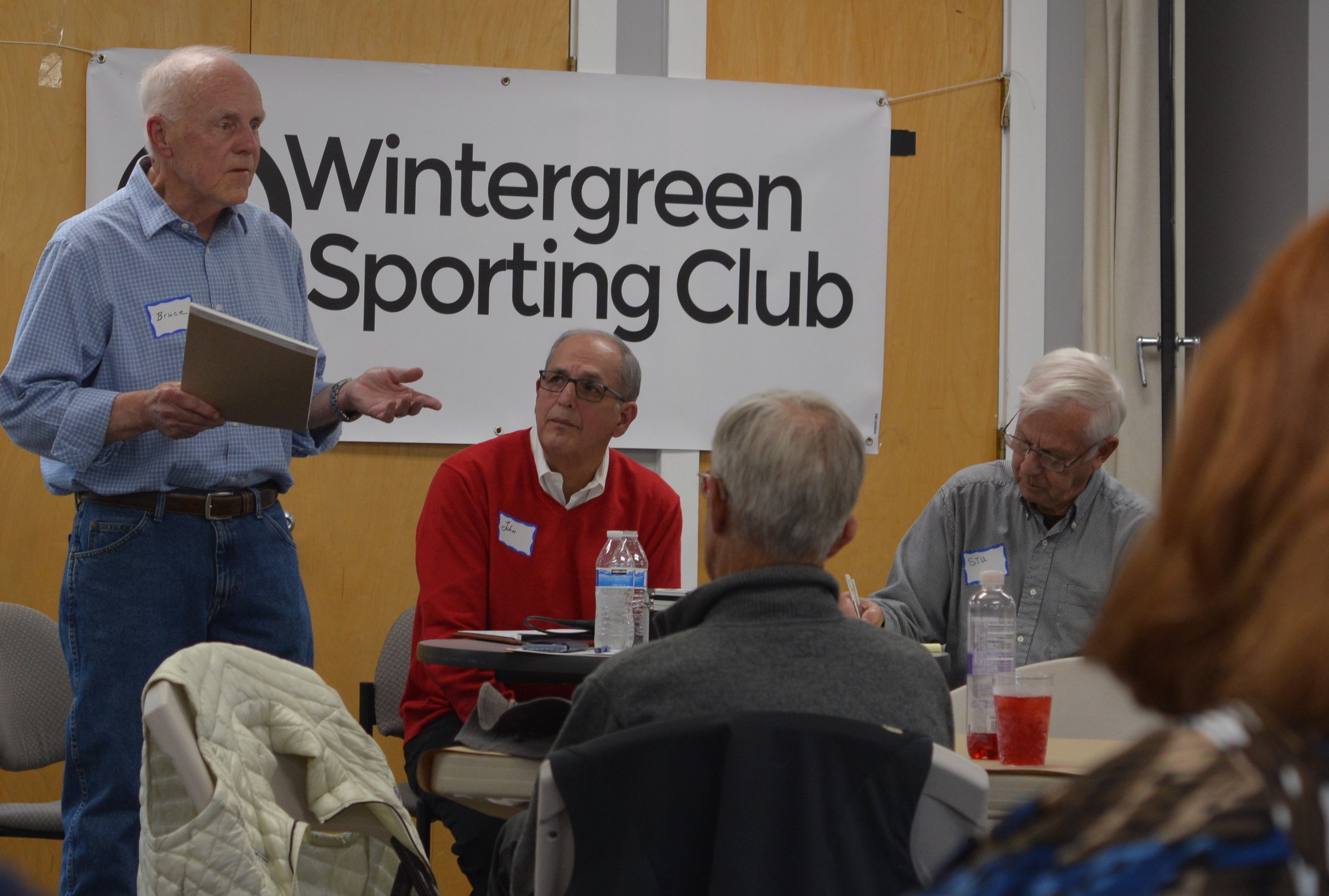 Left to Right: Treasurer Bruce Henderson, President John Tani, and Secretary Stu Harvey at the 2017 WSC Spring Meeting.