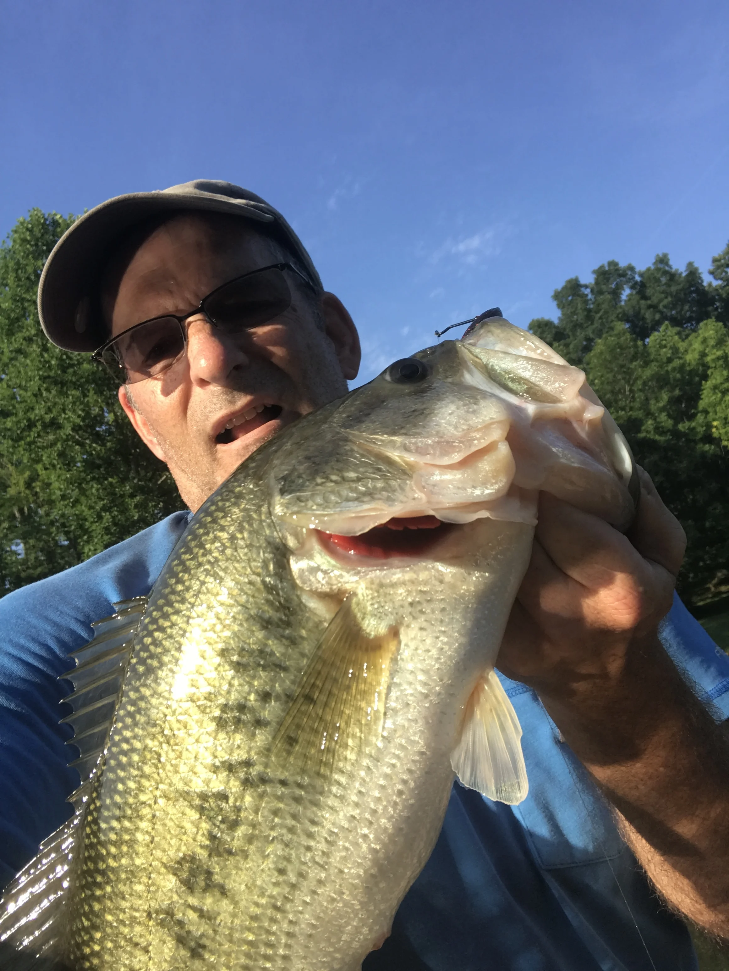 9lb 3oz Large Mouth Bass caught at Wintergreen