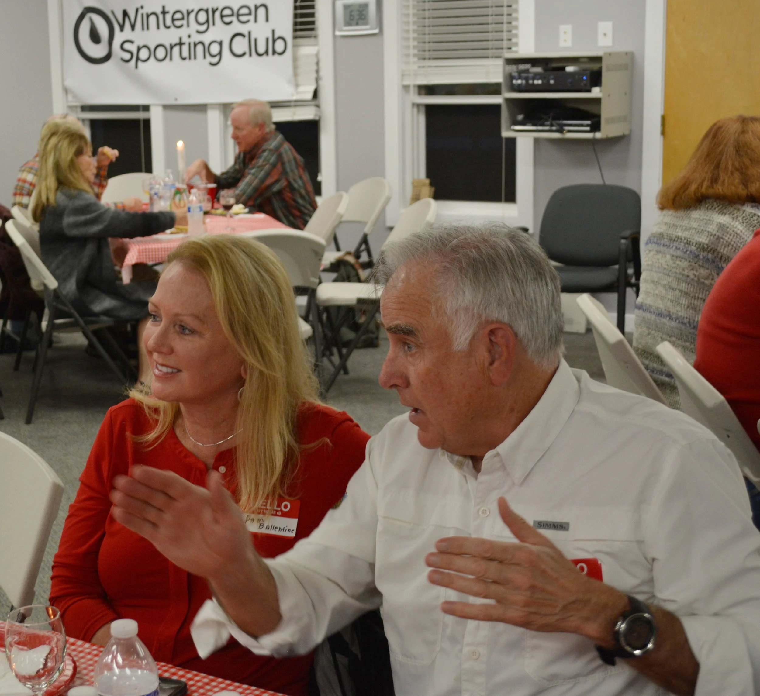  Pam and Bruce Ballentine were among the sell-crowd at Wintergreen's Tuckahoe Clubhouse. 