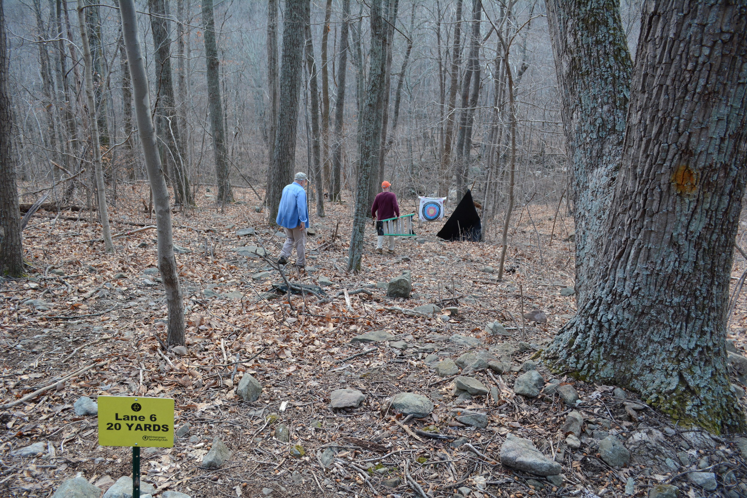 At the field archery range at the end of Old Stoney Creek Road