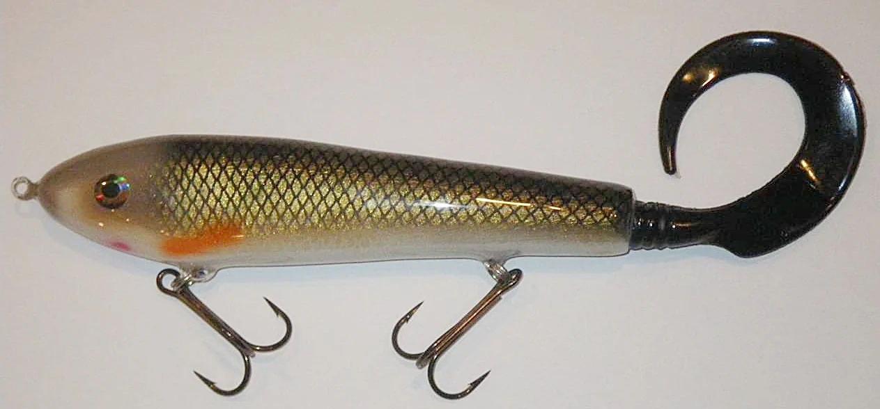 Andy used this large glide crank bait to catch this muskie.