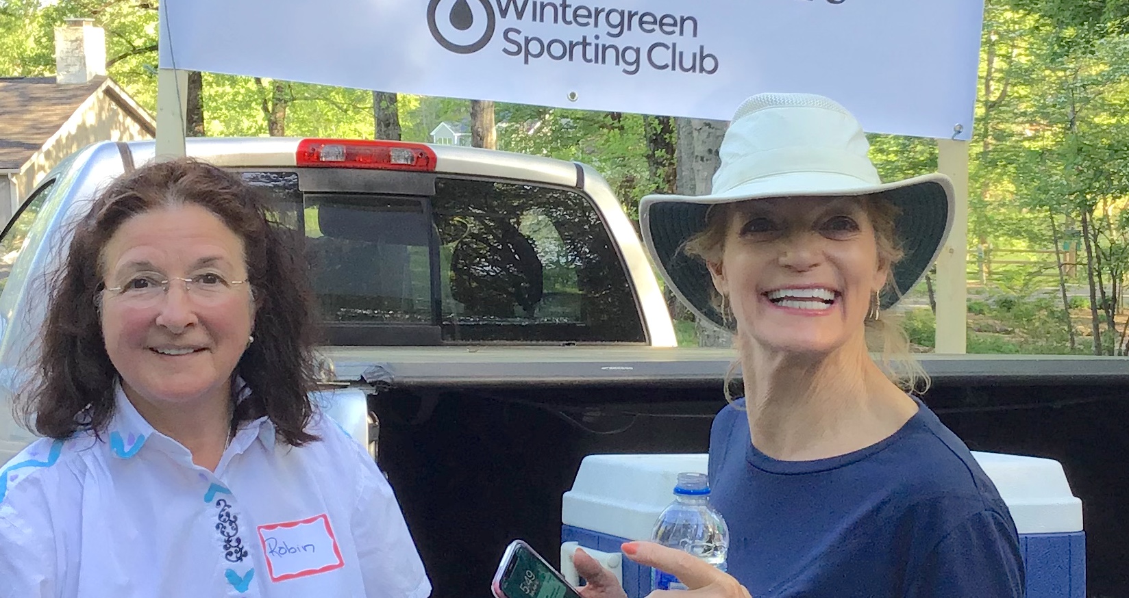 Robin Pullen and Lynne Hess didn't fish, but enjoyed the event