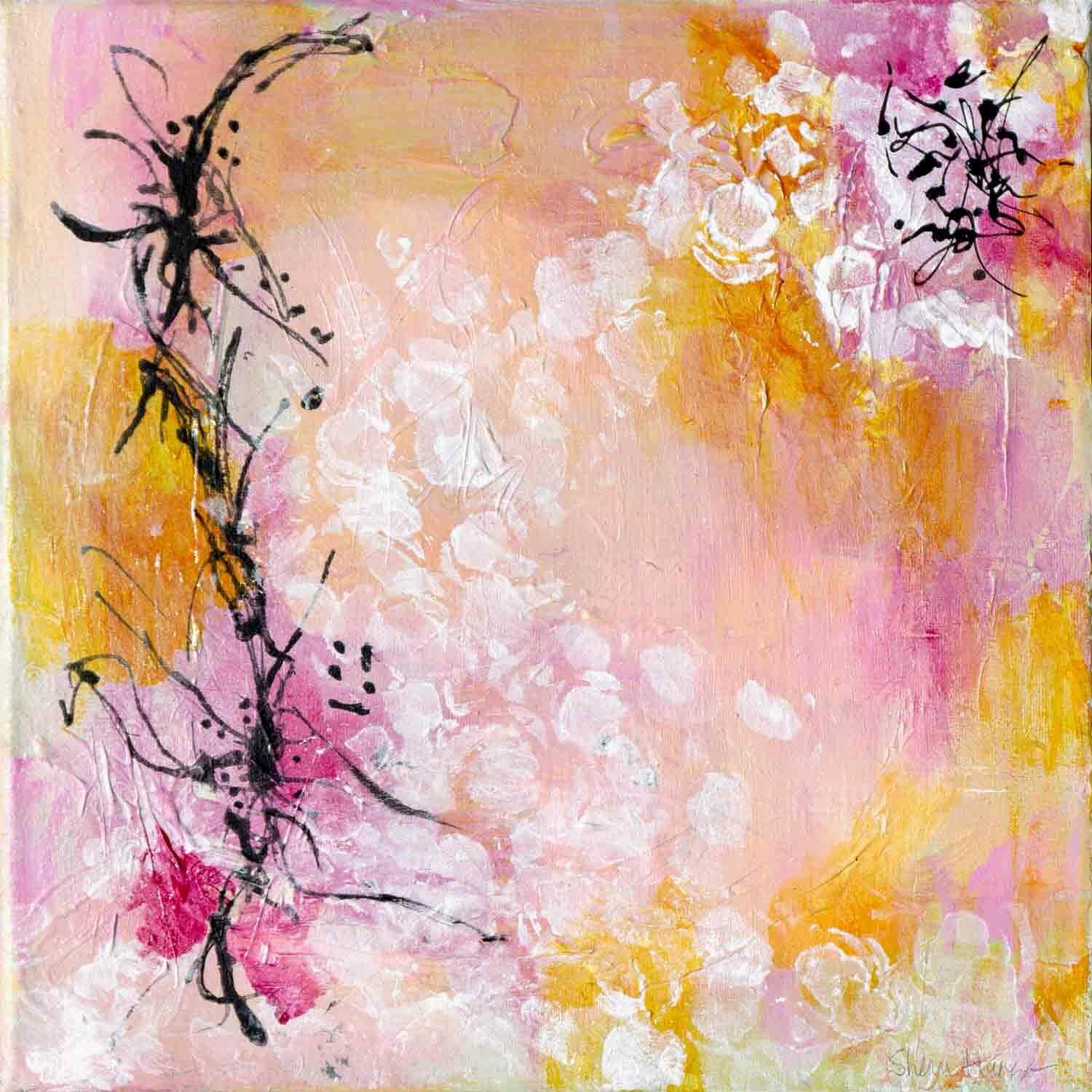 Cherry Blossom Spring
12&rdquo; x 12&rdquo;
Acrylic on canvas