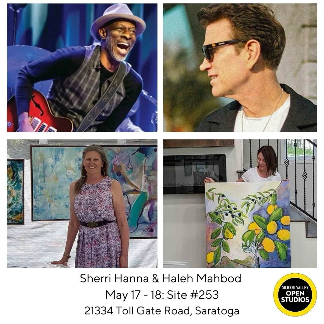 What do the four of us have in common? We&rsquo;ll be in Saratoga this weekend, either at the Mountain Winery or overlooking its vineyard! 

If you&rsquo;re an art lover, don&rsquo;t miss the final weekend of Silicon Valley Open Studios! I&rsquo;ll b