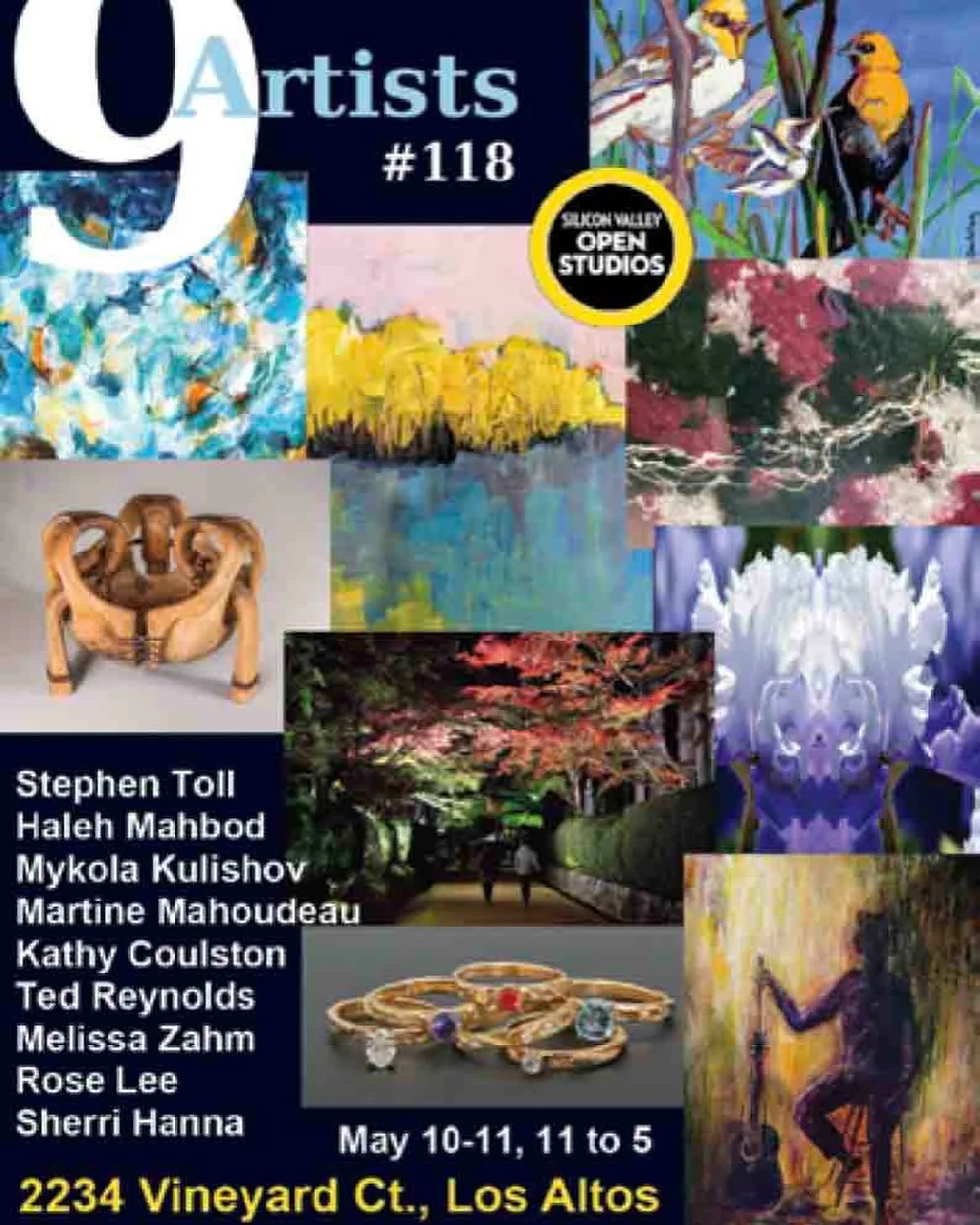 Get ready for an unforgettable art experience this Saturday and Sunday at the second weekend of Silicon Valley Open Studios! Join me and 8 talented artists at 2234 Vineyard Ct, Los Altos, where I&rsquo;ll showcase a vibrant collection of original art