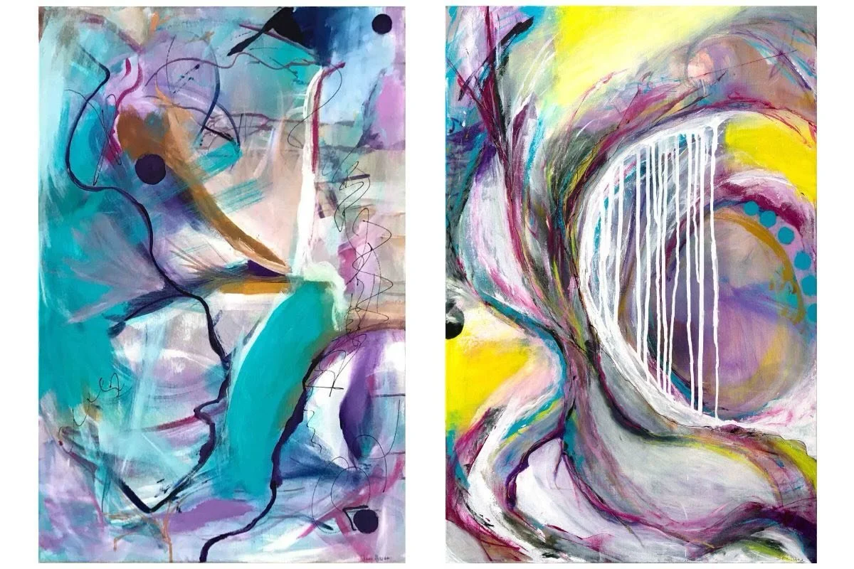 Two pieces in &ldquo;Rooted in Nature, Held by the Earth&rdquo; that came from completely different places &mdash; one from a garden in Florida, one from a beach walk here on the coast. Same instinct though: something rooted, something that stays. Bo