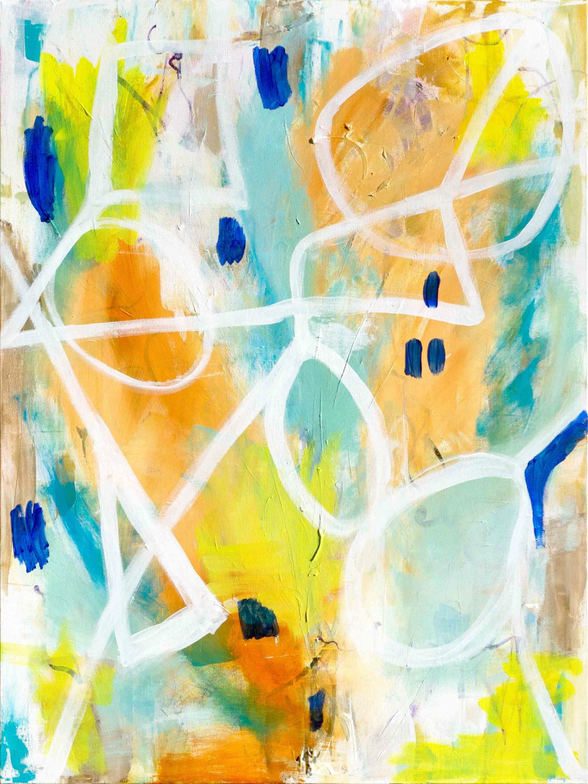 &ldquo;Grief is love interrupted.&rdquo;

Not ended. Interrupted. The love is still there &mdash; it just has nowhere to go now. I kept coming back to that idea while I was making this painting. There&rsquo;s something about the way energy doesn&rsqu
