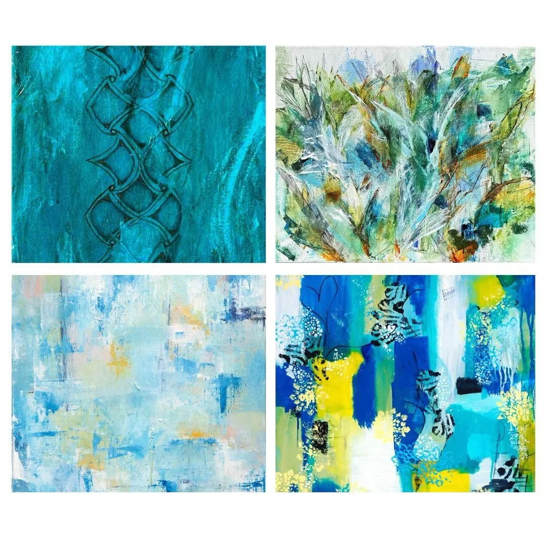 Fogust hasn&rsquo;t shown up yet this year, and the coast is unusually clear and sunny right now. Perfect timing, since I have eight paintings up in At the Edge at Mirada Art, all of them living somewhere between land and water, known and unknown.

H