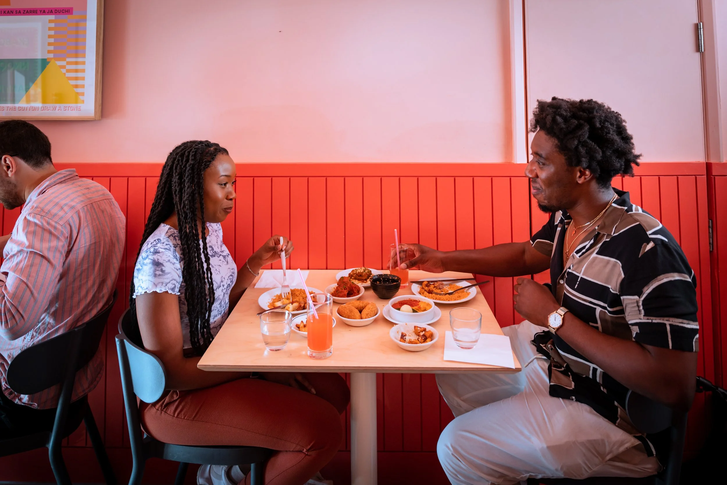 Diners at Chuku's Nigerian Tapas Restaurant in Tottenham