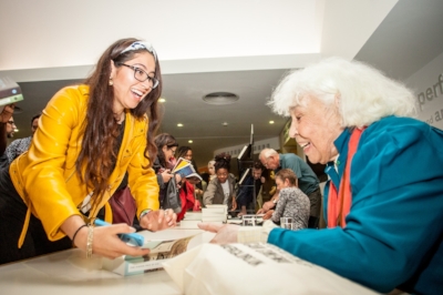 Egyptian writer Nawal El Saadawi signing books at last year's festival (Credit: Ivan Gonzalez )