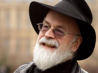 Writer Terry Pratchett - one of Inua's earliest inspirations