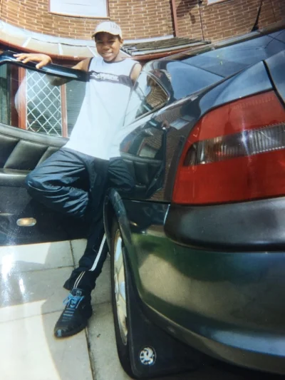 A young Mike in Moss Side.