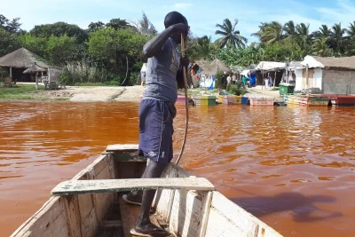 Senegal’s famous pink lake