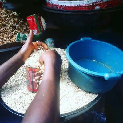 Egusi seller at Ketu Market, Mile 12 in Lagos