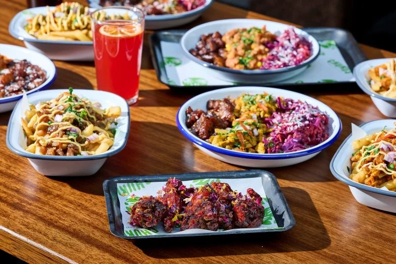 A spread of dishes from the Chuku's Chop Stop menu