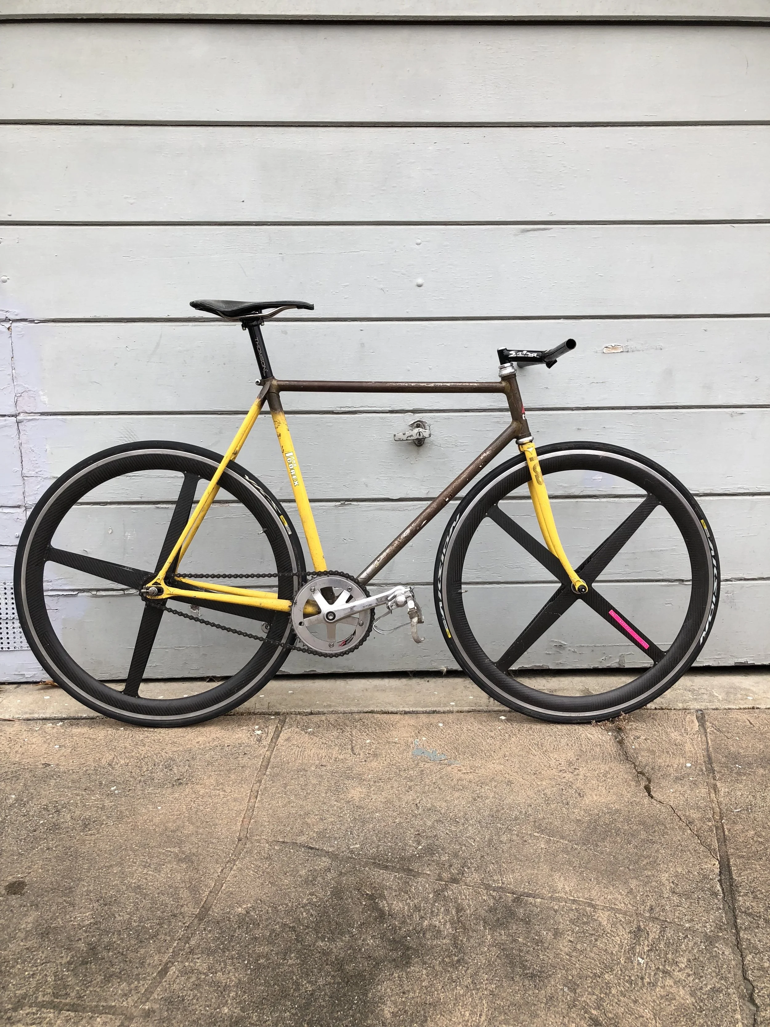  Truly a Frankenstein of style, the best (or worst) of a couple of different worlds, guaranteed to get some weird looks and salty comments.  I love this rat rod and couldn’t think of a better bike for my short trips to the coffee shop and bar. 