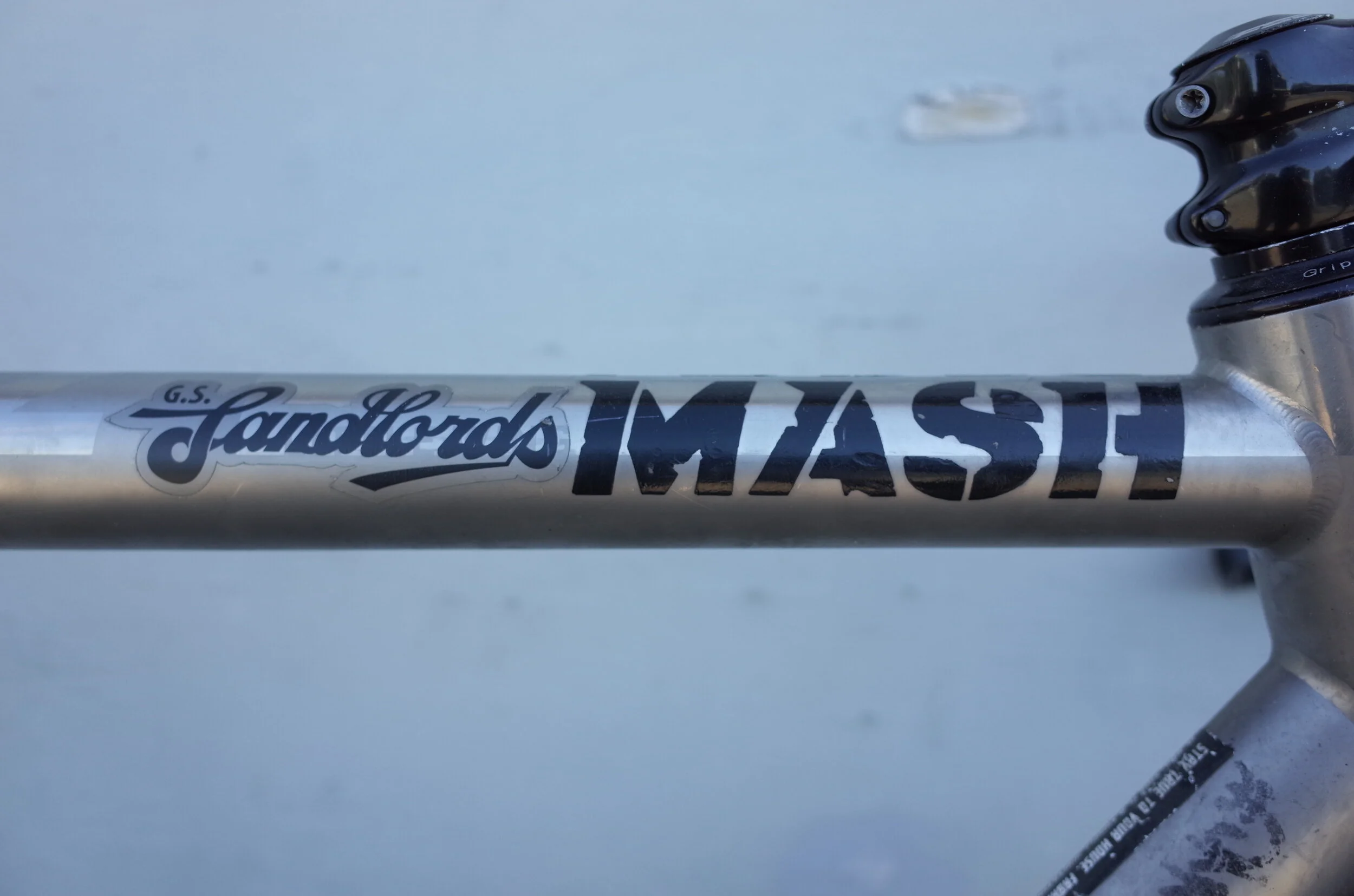  Originally  the plan was to not sticker the frame up, to keep it clean with only MASH and OAKLEY decals.. But you gotta support the people that support and stoke you out!!  So gradually the frame got covered in a highly curated collection of sticker