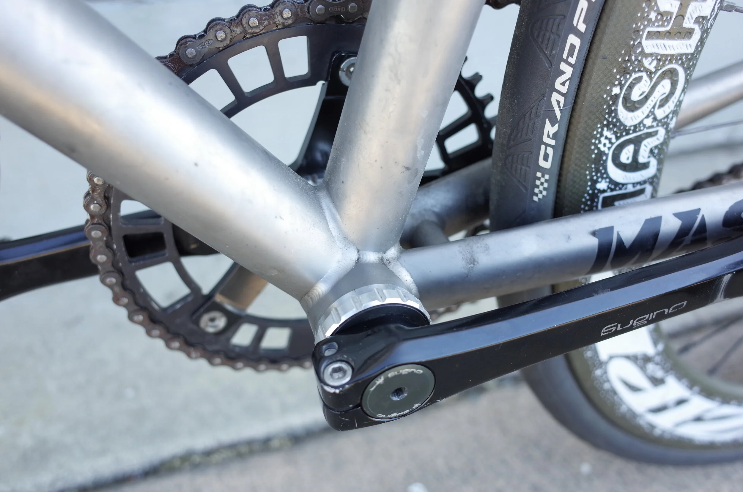  To weld titanium you have to pump the frame full of inert gas, usually argon.. this along with the sometimes brittle yet incredibly strong nature of the metal makes it difficult to work with.  The team over at No22 has some of the smoothest titanium