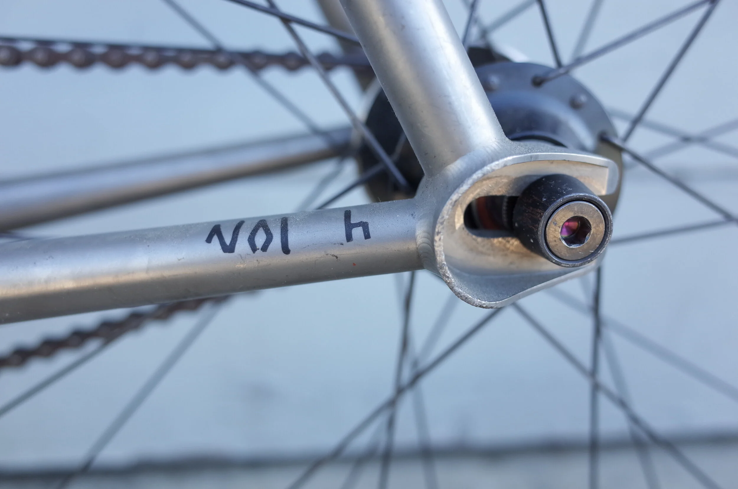  These custom dropouts had to be large to accommodate the oversize seat tubes and chainstays.  While it does make it hard to use a 15mm axle, the wide fairings also protect your axle bolts/nuts when the bike goes down.    WOLVH  